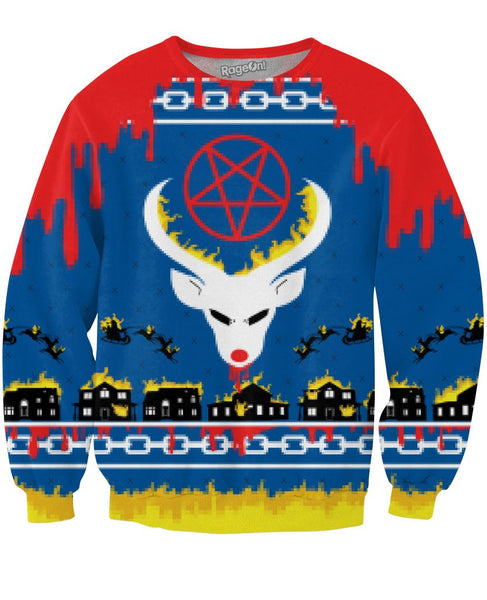 Christmas satan sweater sales